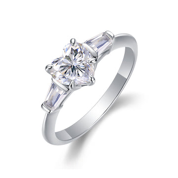 Purelove Heart Moissanite Ring 1CT