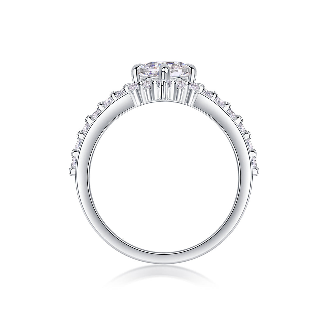 Moissanite Ring V-Shape Romantic Everyday