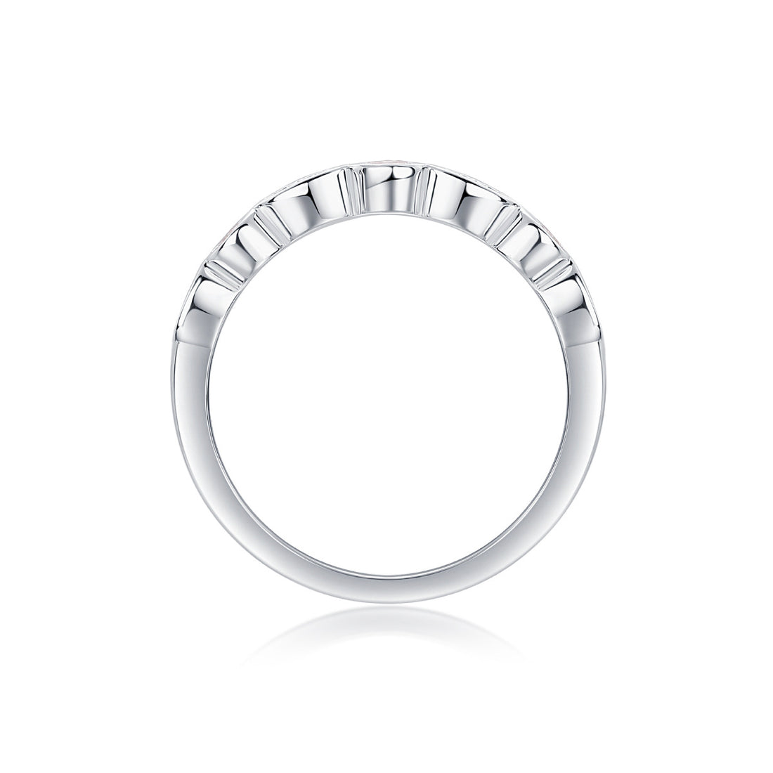 Stackable Eclipse Band Moissanite Ring