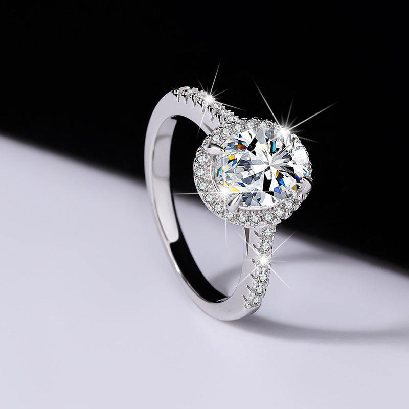 Audrey Moissanite Oval Ring 2CT