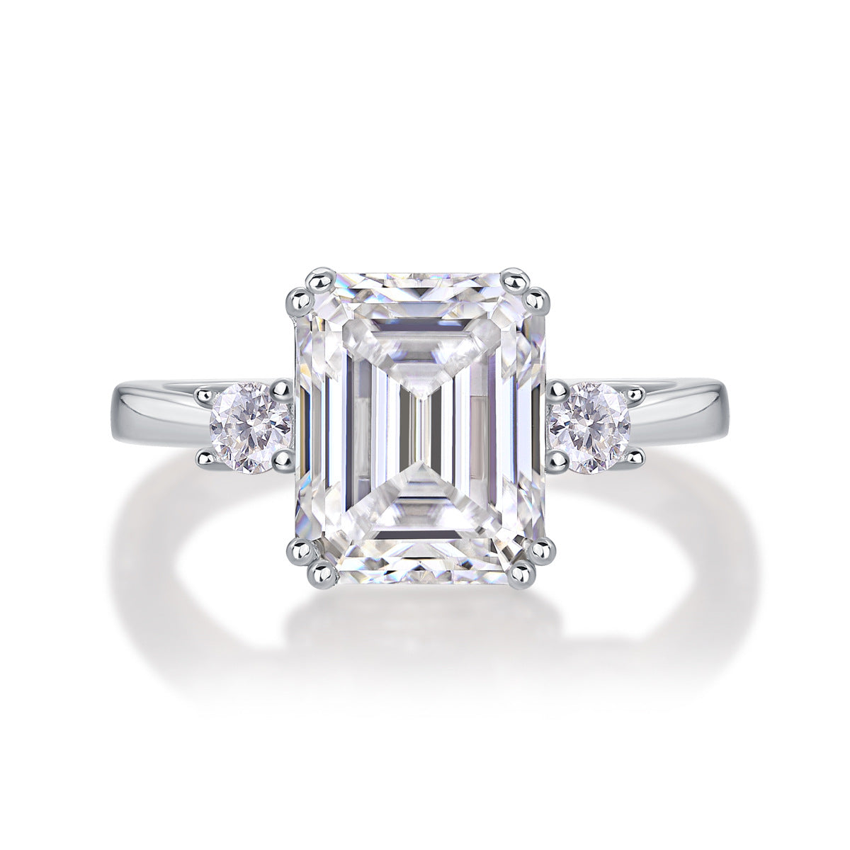 Lumina Emerald cut Moissanite ring 3CT